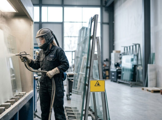 Баннер матирование стекла