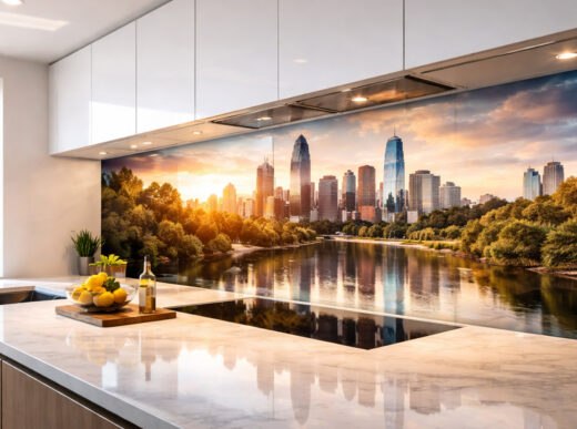 Баннер печать на стекле