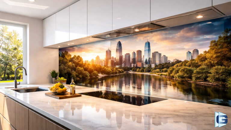 Баннер печать на стекле