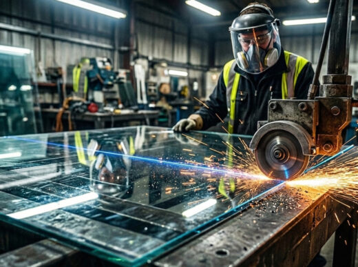 Баннер резка стекла