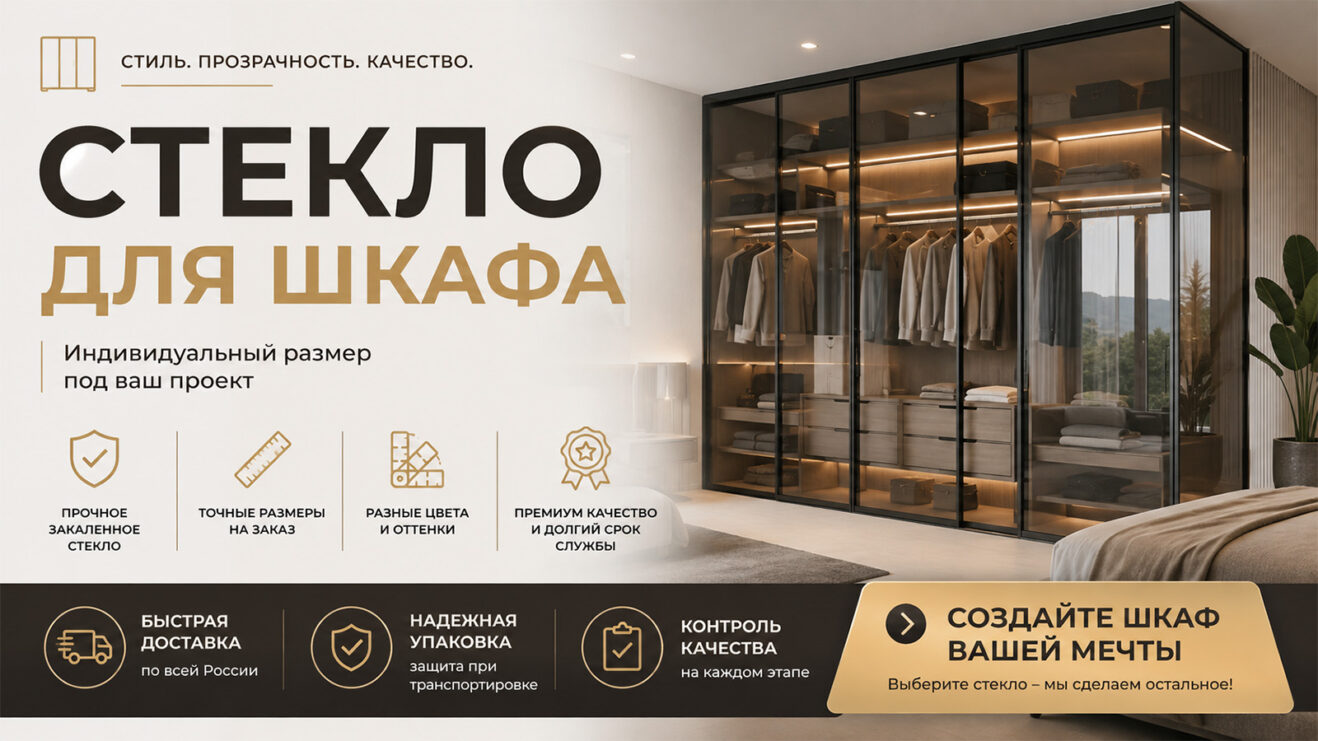 Баннер стекло для шкафа