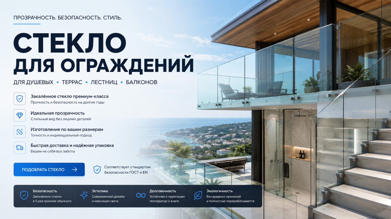 Баннер стекло для ограждений