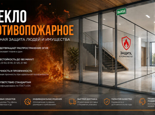 Баннер стекло противопожарное