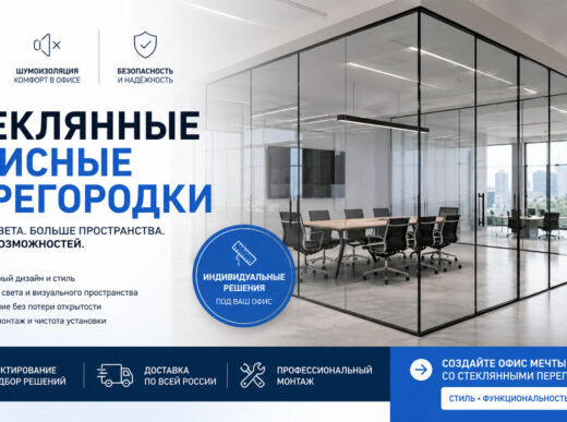 Баннер стеклянные офисные перегородки
