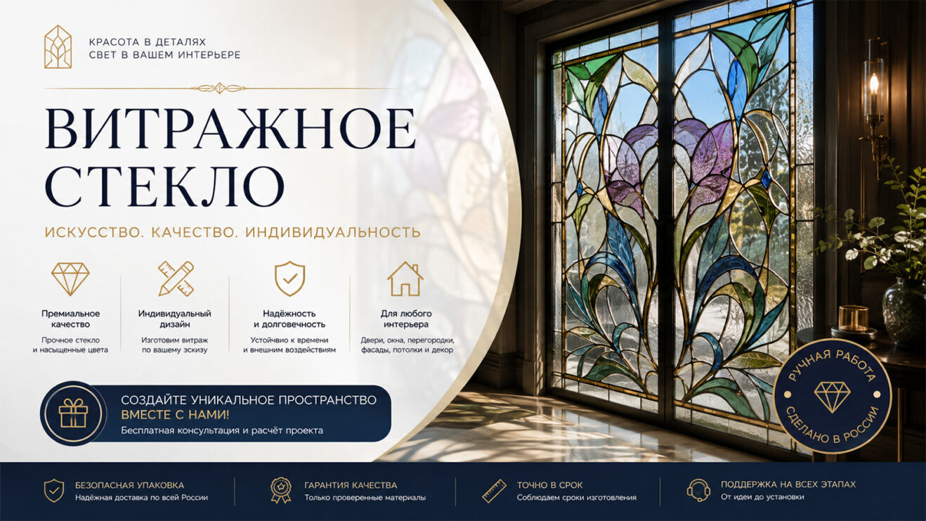 Баннер витражное стекло