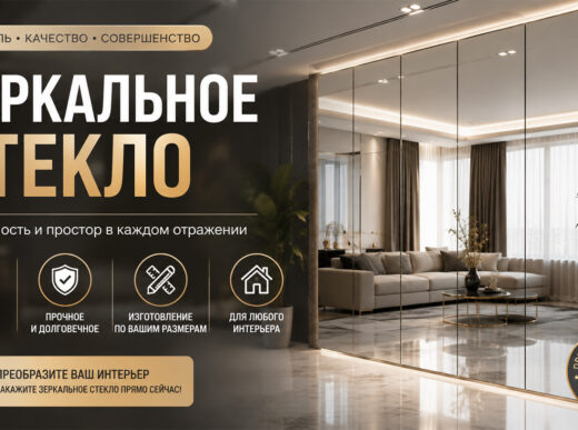 Баннер зеркальное стекло