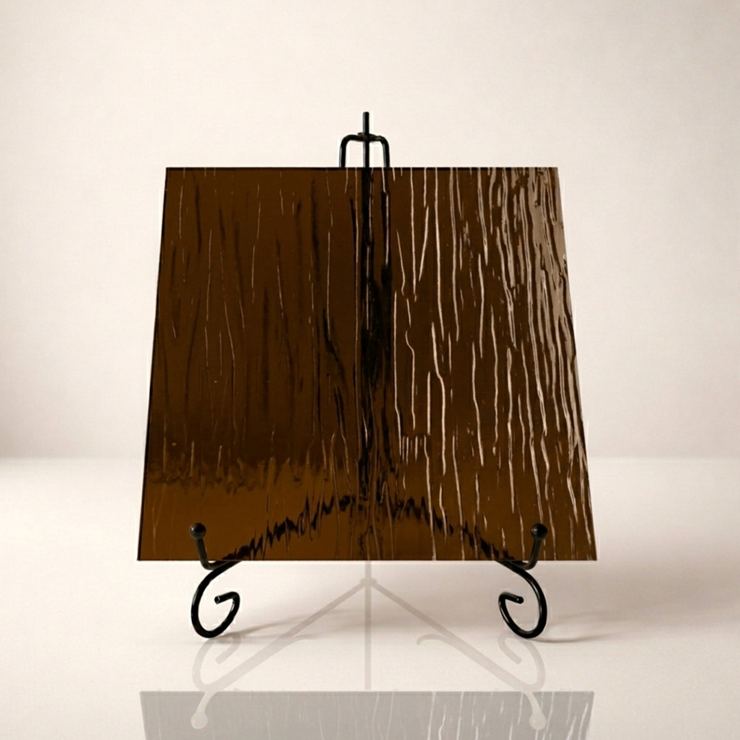 Фото стекло рифлёное модель Делувер цвет бронза