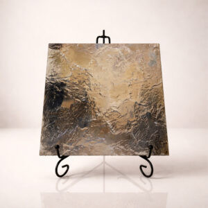 Фото стекло рельефное Сланец бронзовое