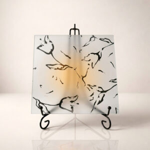 Фото стекло с рисунком модель Тюльпан бесцветное 4 мм