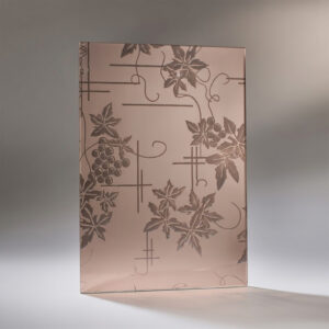 Стекло с рисунком узорчатое модель Виноград бронзовое