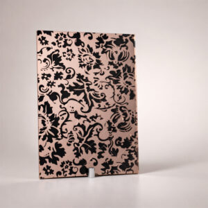 Фото зеркало узорчатое модель Азалия цвет бронзовое