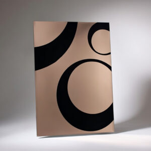 Фото зеркало с рисунком модель Бабл цвет бронза