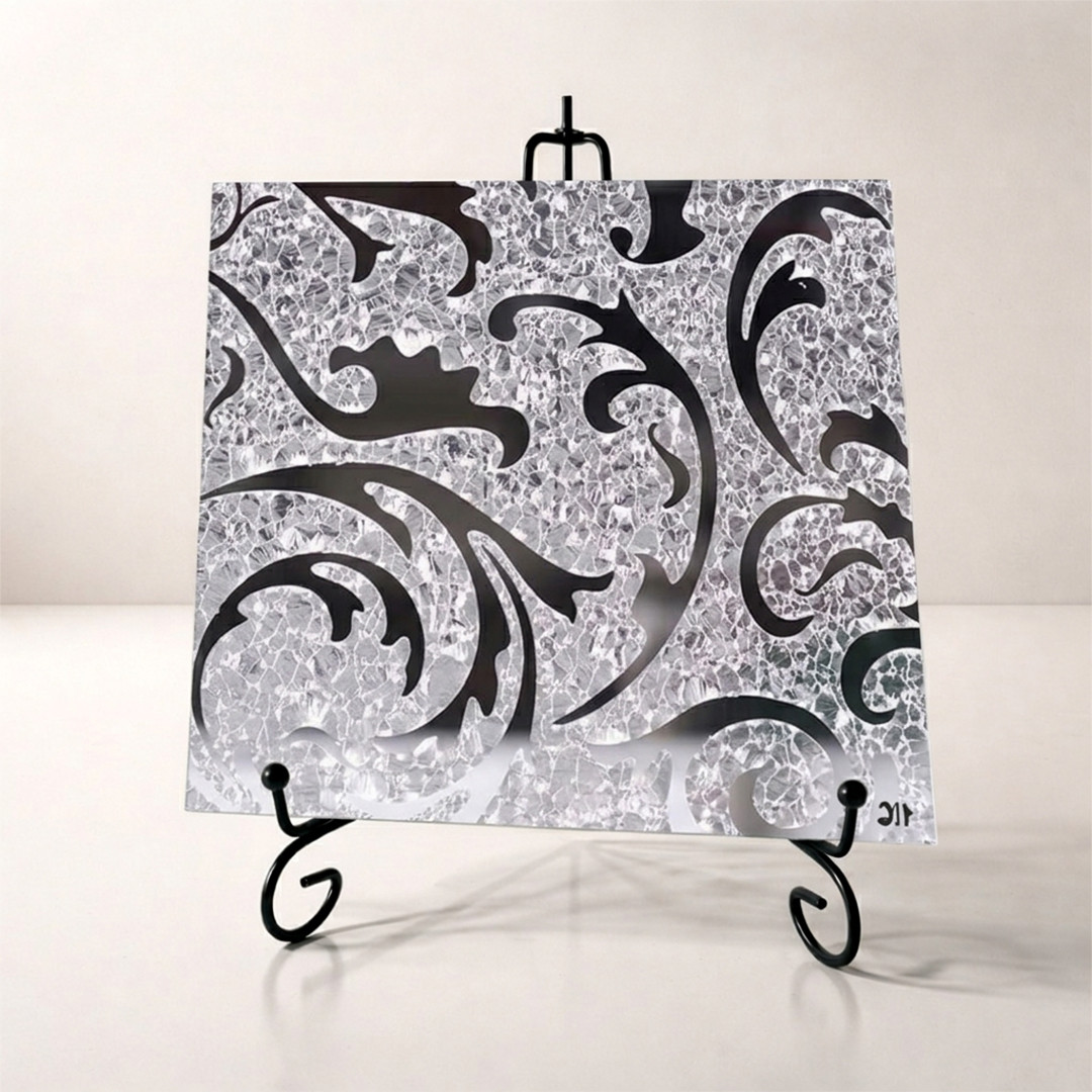 Фото зеркало листовое Барокко белое