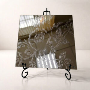 Фото зеркало листовое Гули бронза