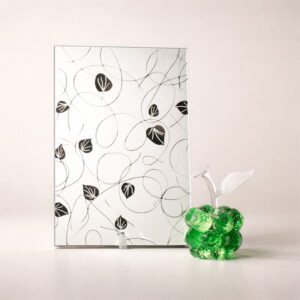 Фото серкало декоративное модель Плющ цвет серебро