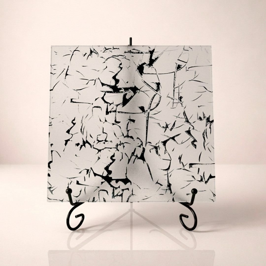 Фото стекло узорчатое модель Лава бесцветное