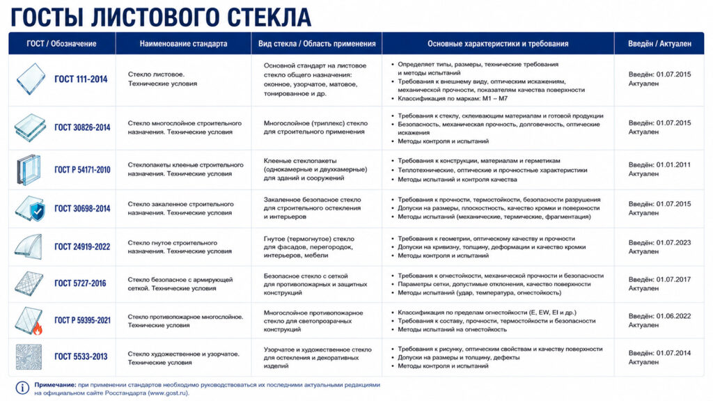Фото госты листового стекла