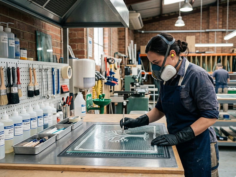 Фото химическое травление стекла