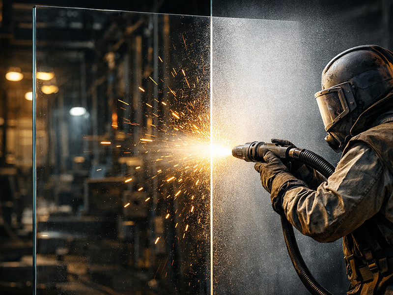 Фото матирование стекла