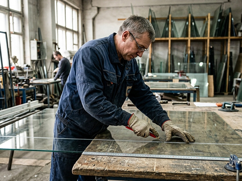 Фото резка стекла