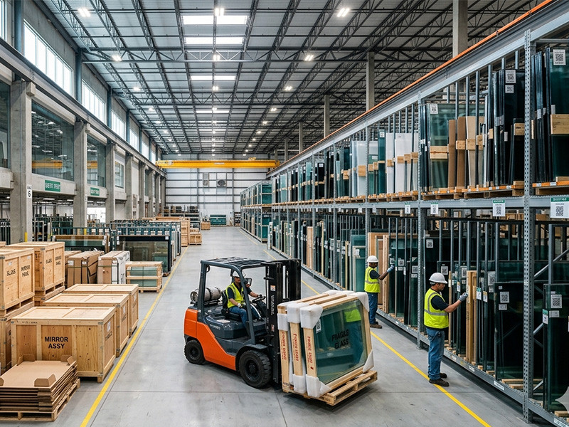 Фото склад компании Дом стекла