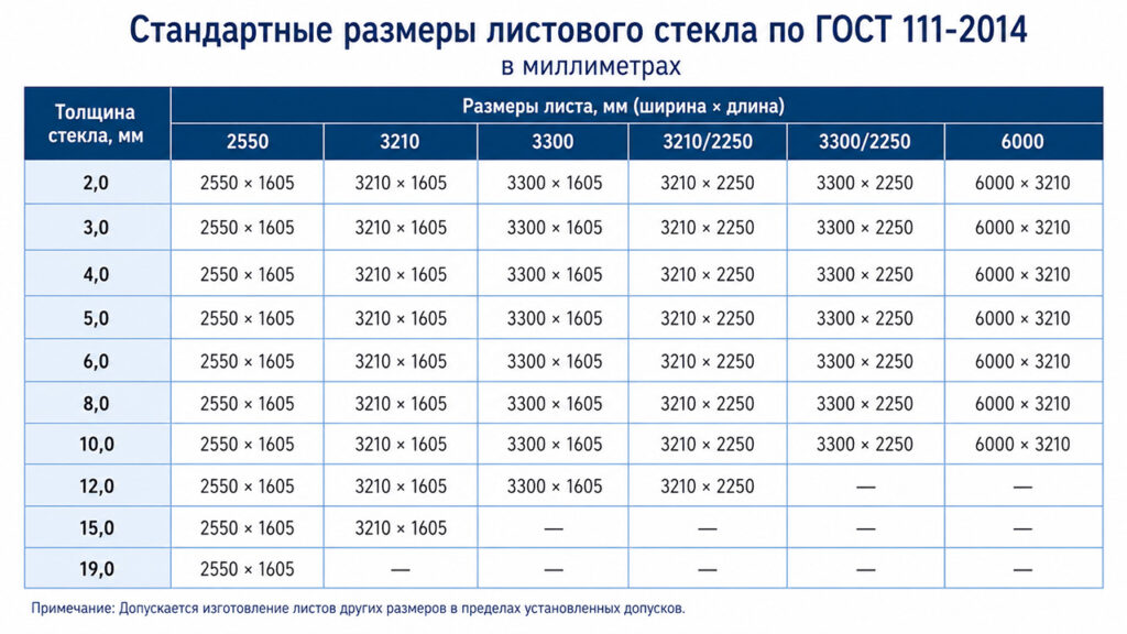 Размеры листового стекла: полное руководство по стандартам ГОСТ (2026)