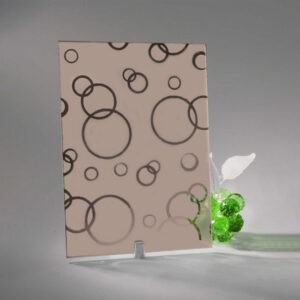 Фото стекло узорчатое модель Баблс цвет бронза