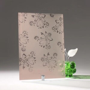 Фото стекло с рисунком модель Букет бронза