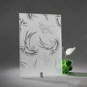 Фото стекло матовое с рисунком модель Геральдика цвет бесцветное