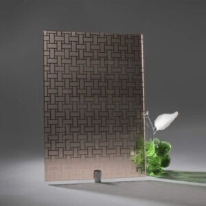 Фото стекло с рисунком Кнот цвет бронзовое