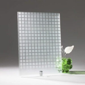 Стекло декоративное матовое модель Квадрат бесцветное