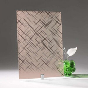 Фото стекло декоративное узорчатое модель Лабиринт цвет бронзовое