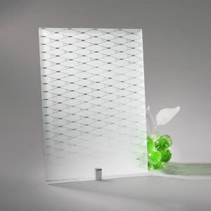 Фото стекло узорчатое матовое модель Матрикс бесцветное