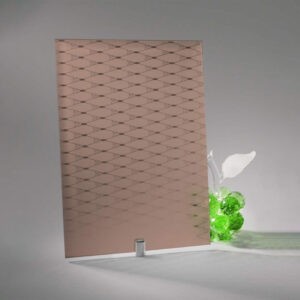 Фото стекло матовое узорчатое Матрикс бронза