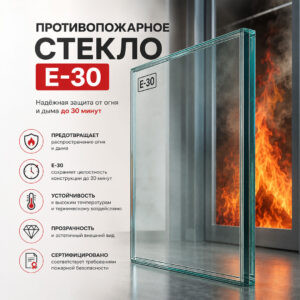 Фото стекло противопожарное E-30