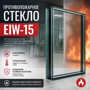 Фото стекло противопожарное EIW - 15