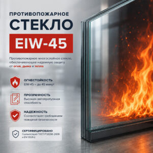 Фото стекло противопожарное EIW 45