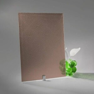 Фото стекло узорчатое Сфера бронза