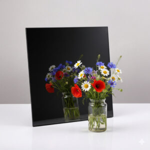 Фото Стекло зеркальное черное Black pearl 4 мм