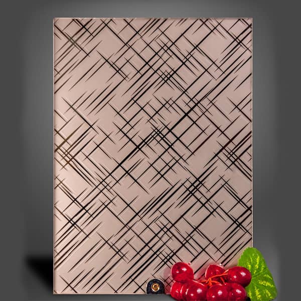 Фото зеркало листовое Лабиринт бронза