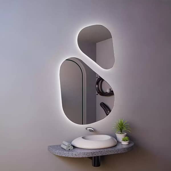 Фото зеркало с подсветкой Опал дубле