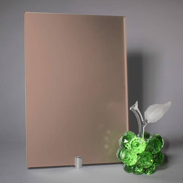 Фото зеркало листовое Сатината бронза