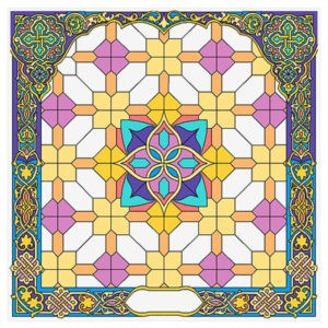 Фото витраж для окон модель Q - 014
