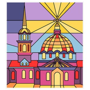 Фото витраж для окон модель Q - 16