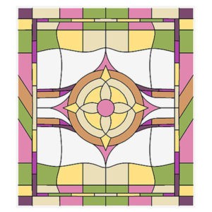 Фото витраж для окон модель W - 003