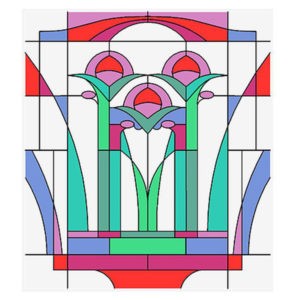 Фото витраж для окон модель W - 006
