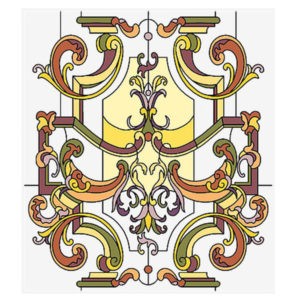 Фото витраж для окон модель W - 016