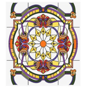 Фото витраж для окон модель W - 018