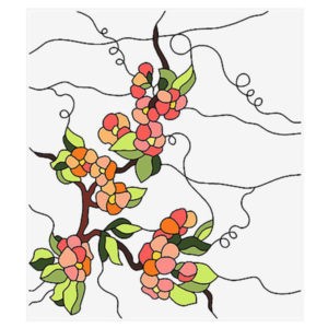 Фото витраж для окон модель W - 019