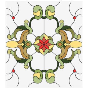 Фото витраж для окон модель W - 024